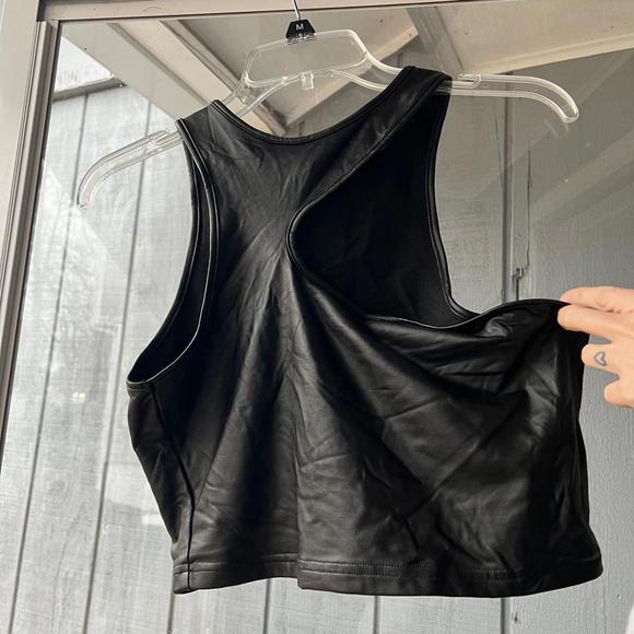 SHEIN asymmetrical neck crop top size medium - Picture 2 of 4